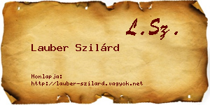 Lauber Szilárd névjegykártya