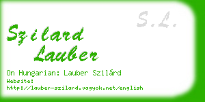 szilard lauber business card