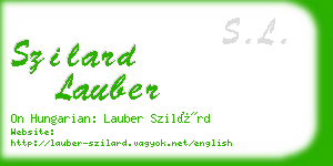 szilard lauber business card